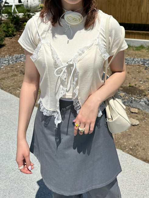 アンサンブルレーストップス | SL2241668 | アイボリー