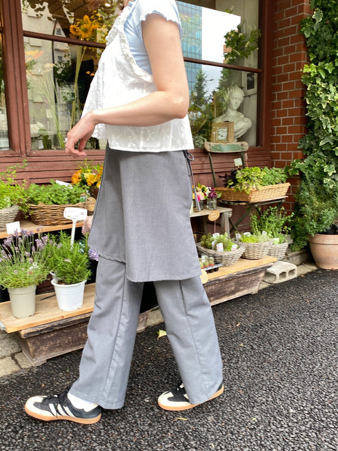 取り外し可能スカートパンツ | SL2241672 | グレー