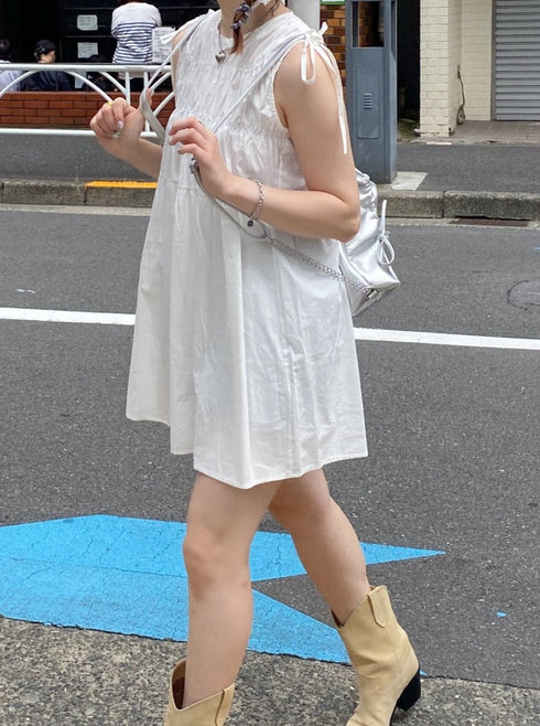 ショルダーリボンミニワンピース | SL2241671 | ホワイト