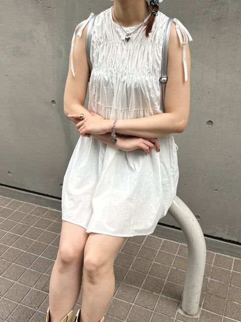 ショルダーリボンミニワンピース | SL2241671 | ホワイト