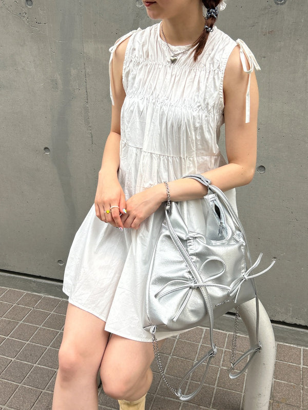 ショルダーリボンミニワンピース | SL2241671 | ホワイト