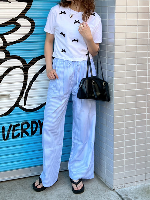 リボンクロップドTシャツ | SL2241603 | ホワイト