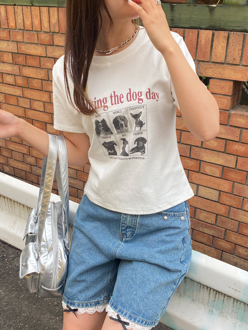 dog print tee | SL2242636 | ホワイト