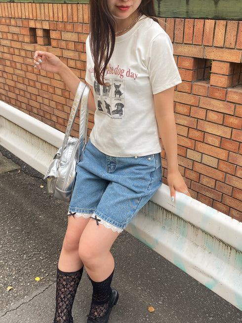 dog print tee | SL2242636 | ホワイト