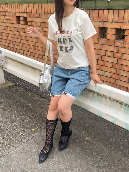 dog print tee | SL2242636 | ホワイト