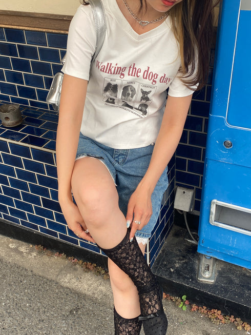 dog print tee | SL2242636 | ホワイト