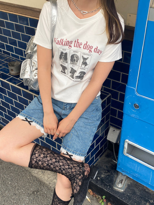 dog print tee | SL2242636 | ホワイト