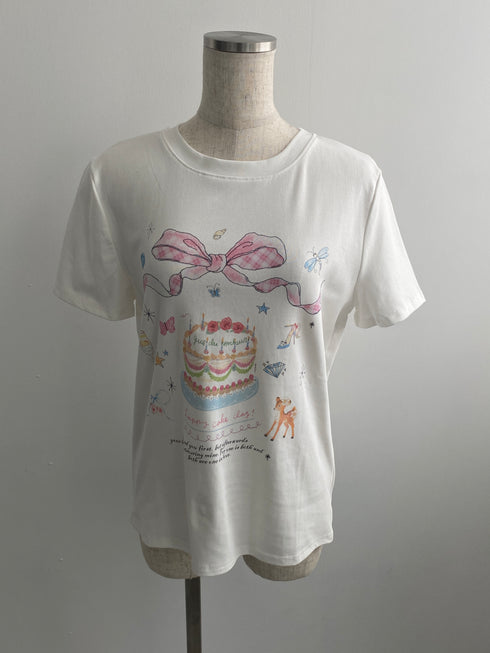 vintage ribbon cake tee | SL2242621 | グレー