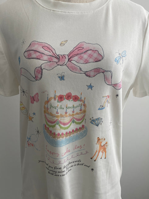 vintage ribbon cake tee | SL2242621 | グレー