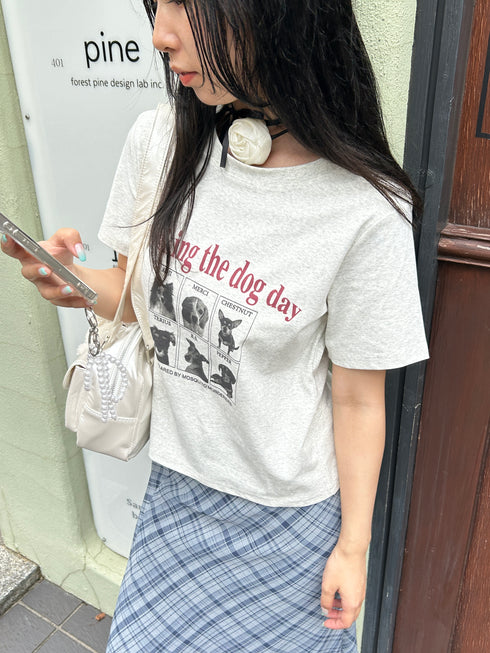 dog print tee | SL2242636 | ライトグレー