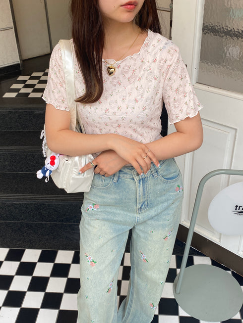 flower tee | SL2242639 | ピンク