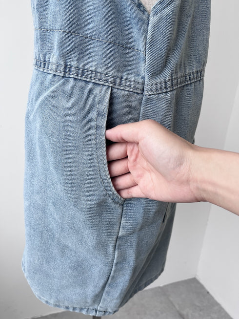 デニムミニサロペット | CH2242829 | ブラック