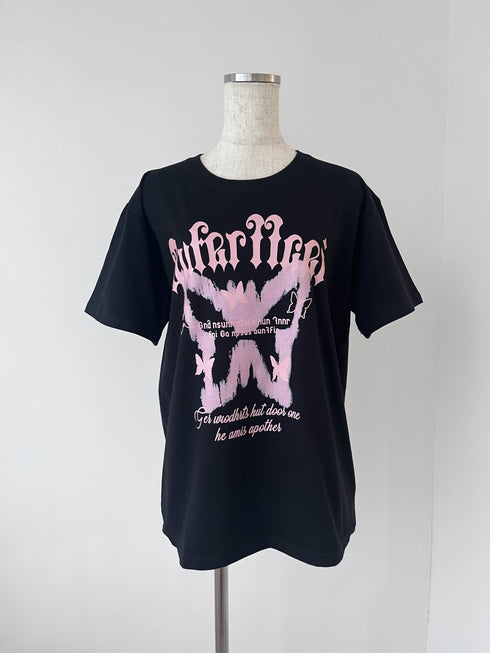 バタフライデザインTシャツ | GR2242531 | ブラック
