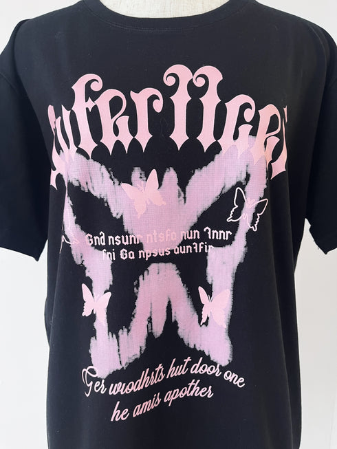 バタフライデザインTシャツ | GR2242531 | ブラック