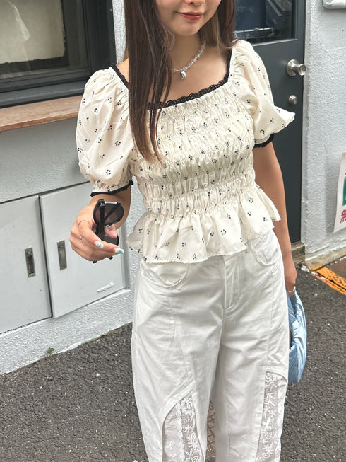 cherry square tops | SL2242659 | ブラック