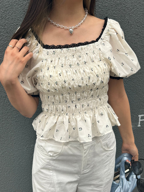 cherry square tops | SL2242659 | ブラック