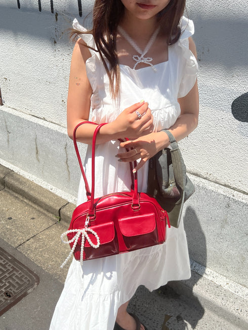 パールリボンレースネックレス | SL4242602 | ホワイト