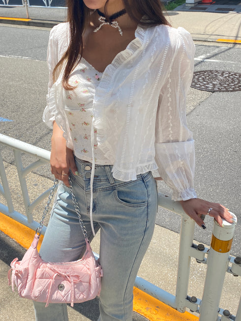 fancy frill cardigan | SL2243606 | ホワイト