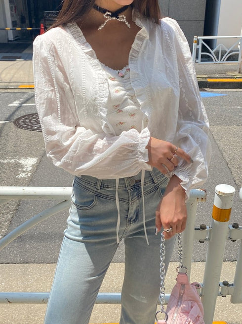 fancy frill cardigan | SL2243606 | ホワイト