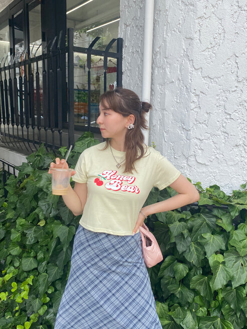 チェリークロップドTシャツ | SL2242678 | イエロー