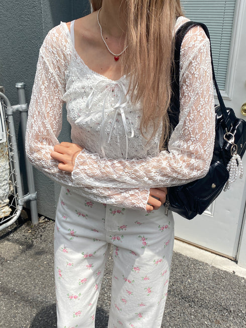 レースリボンカーディガン | SL2243608 | ホワイト