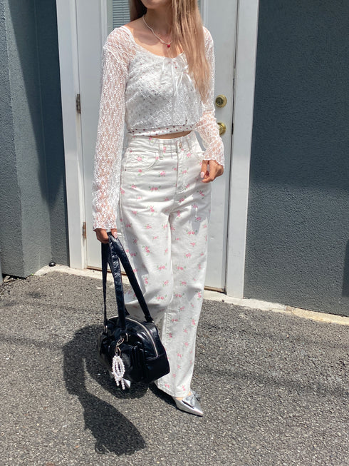 レースリボンカーディガン | SL2243608 | ホワイト