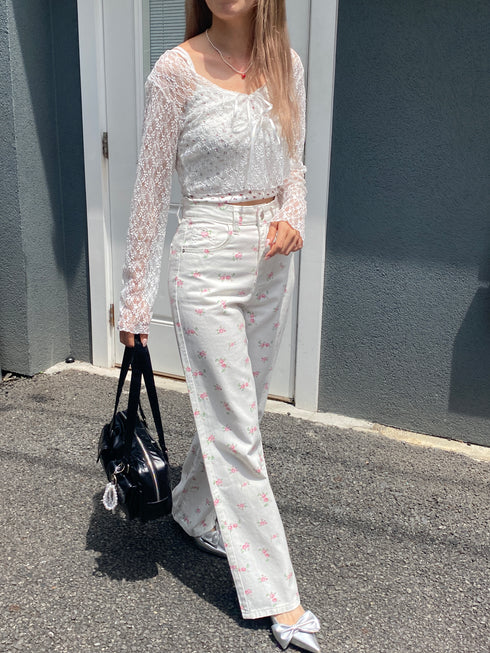 レースリボンカーディガン | SL2243608 | ホワイト