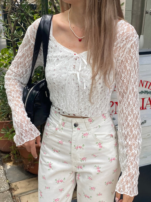 レースリボンカーディガン | SL2243608 | ホワイト