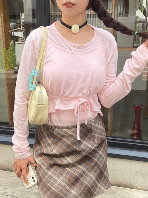 2ピースキャミソールレイヤードロンT | SL2241625 | ピンク