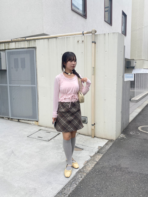 チェック台形スカート | SL2243623 | ブラウン