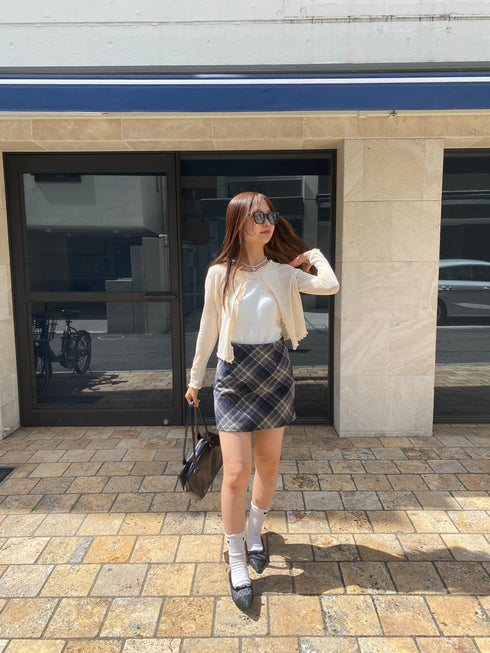 チェック台形スカート | SL2243623 | ネイビー