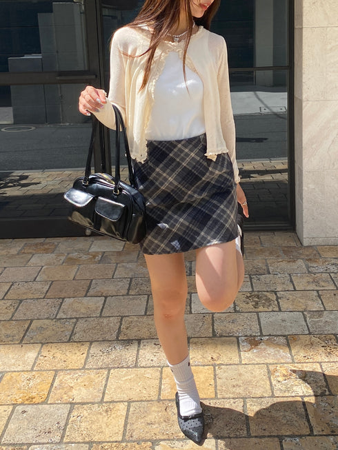 チェック台形スカート | SL2243623 | ネイビー