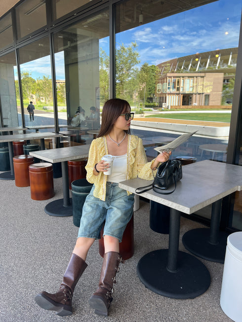 フリルフラワーブラウス | SL2243616 | イエロー