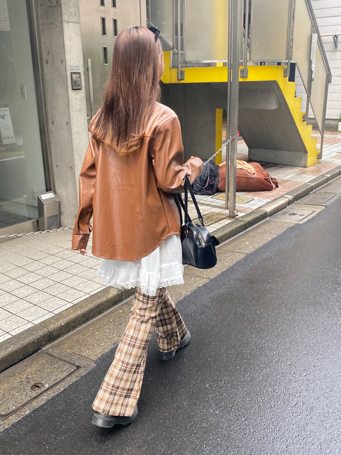 レザービッグシルエットジャケット | SL2243620 | ブラウン