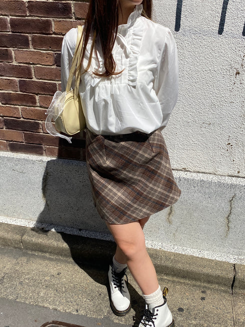 キーネックフリルブラウス | SL2243617 | ホワイト