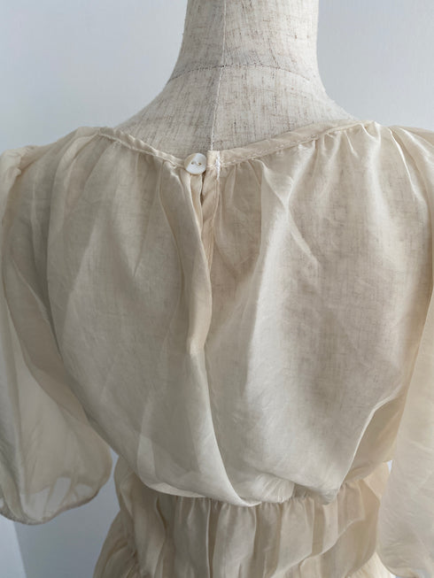 シアーパフスリーブワンピース | LI2243001 | アイボリー