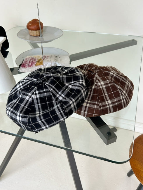 チェックベレー帽 | SL5243602 | ブラック