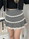 check lace mini skirt | SL2243633 | ブラック