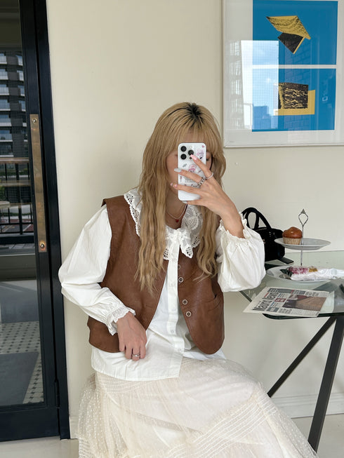 ベーシックジレベスト | SL2243644 | ブラウン