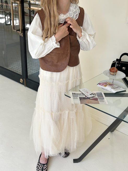 ベーシックジレベスト | SL2243644 | ブラウン