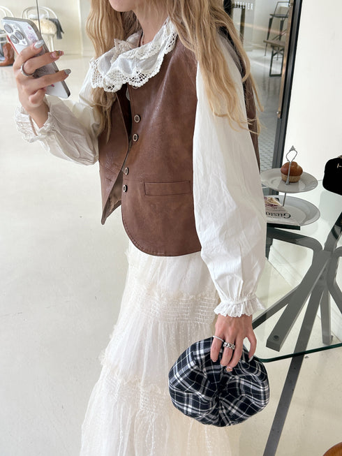 ベーシックジレベスト | SL2243644 | ブラウン