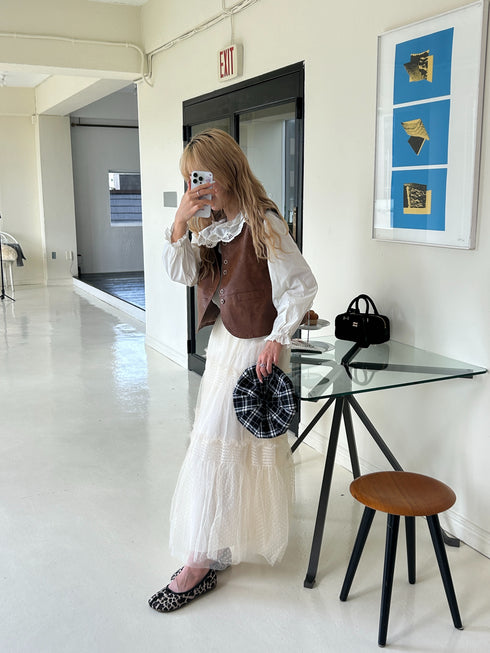 チェックベレー帽 | SL5243602 | ブラック