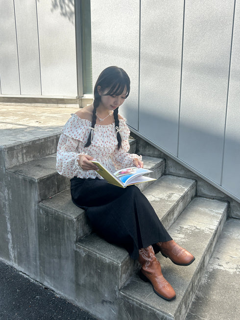 volume flower blouse | SL2243651 | ホワイト