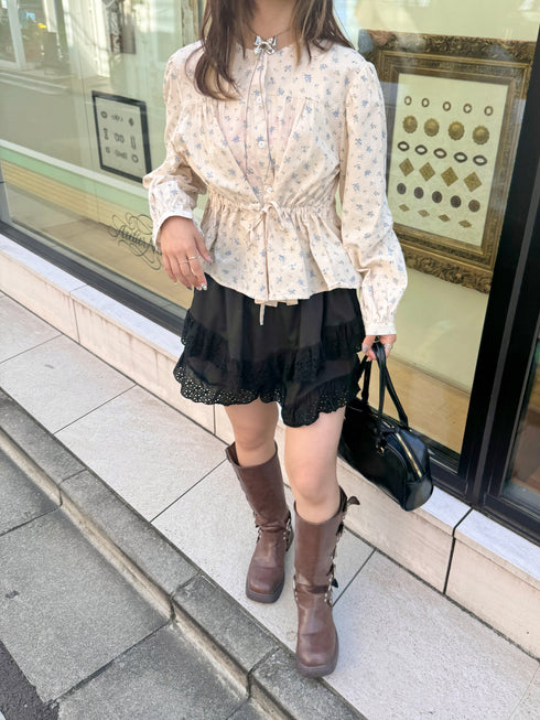 vintage pastel flower tops | SL2243667 | ブルー