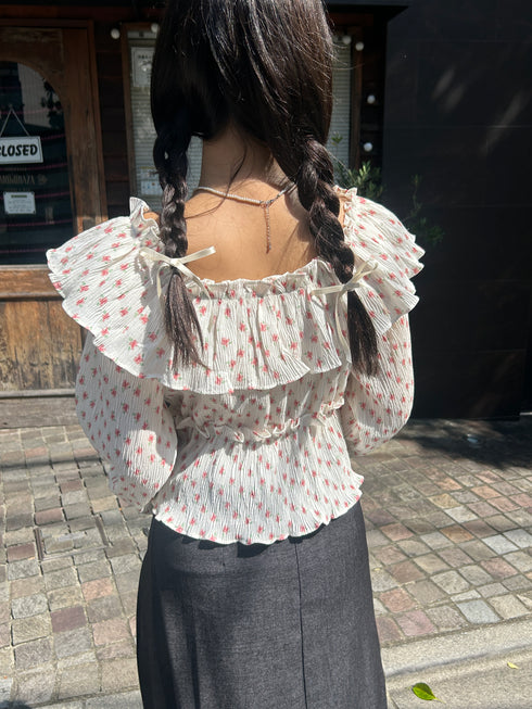 volume flower blouse | SL2243651 | ホワイト