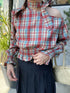 ワンショルダーチェックトップス | SL2243655 | レッド