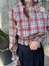 ワンショルダーチェックトップス | SL2243655 | レッド