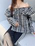 2WAYチェックボリュームブラウス | SL2243666 | ブラック