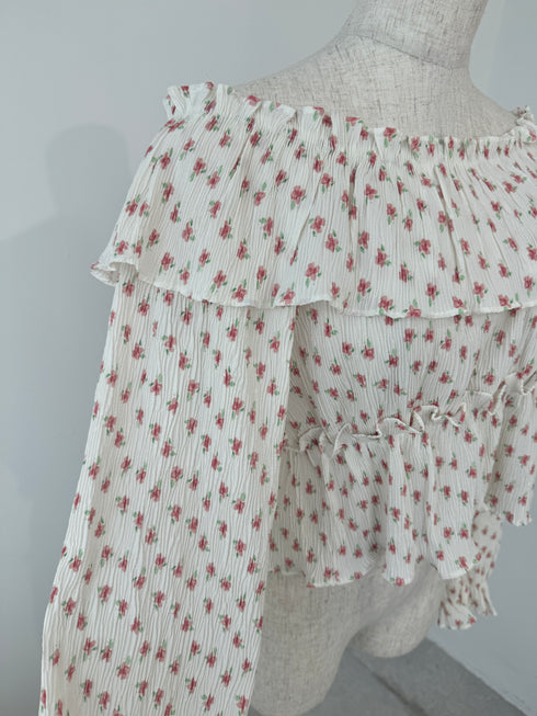 volume flower blouse | SL2243651 | ホワイト