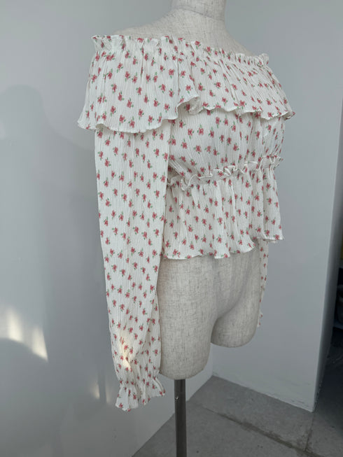 volume flower blouse | SL2243651 | ホワイト